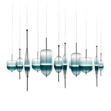 Nordic Frost Glass Chandelier Lighting Waterdrop Pendant Light